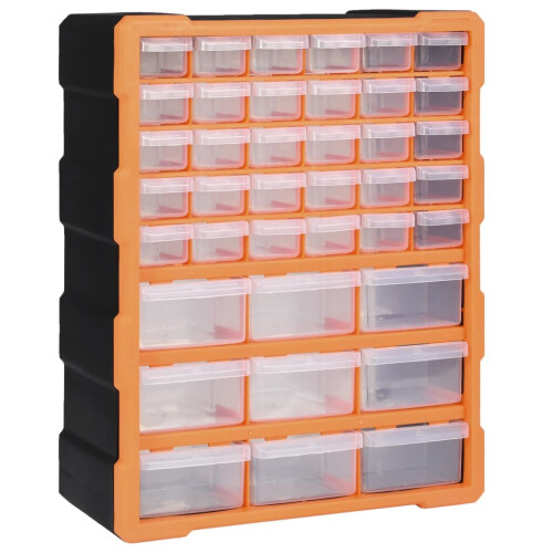 VidaXL vidaXL Multi-drawer Organiser with 39 Drawers Tool Box Storage Cabinet Unit