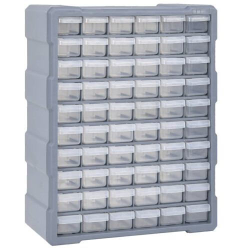VidaXL vidaXL Multi-drawer Organiser with 60 Drawers Tool Box Storage Cabinet Unit