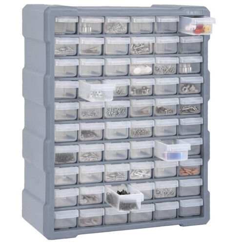 VidaXL vidaXL Multi-drawer Organiser with 60 Drawers Tool Box Storage Cabinet Unit 1
