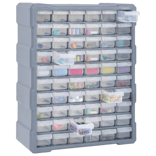 VidaXL vidaXL Multi-drawer Organiser with 60 Drawers Tool Box Storage Cabinet Unit 2