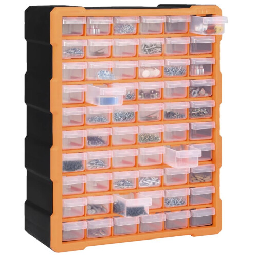VidaXL vidaXL Multi-drawer Organiser with 60 Drawers Tool Box Storage Cabinet Unit 1