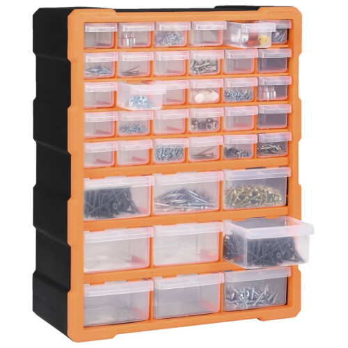 VidaXL vidaXL Multi-drawer Organiser with 39 Drawers Tool Box Storage Cabinet Unit 1