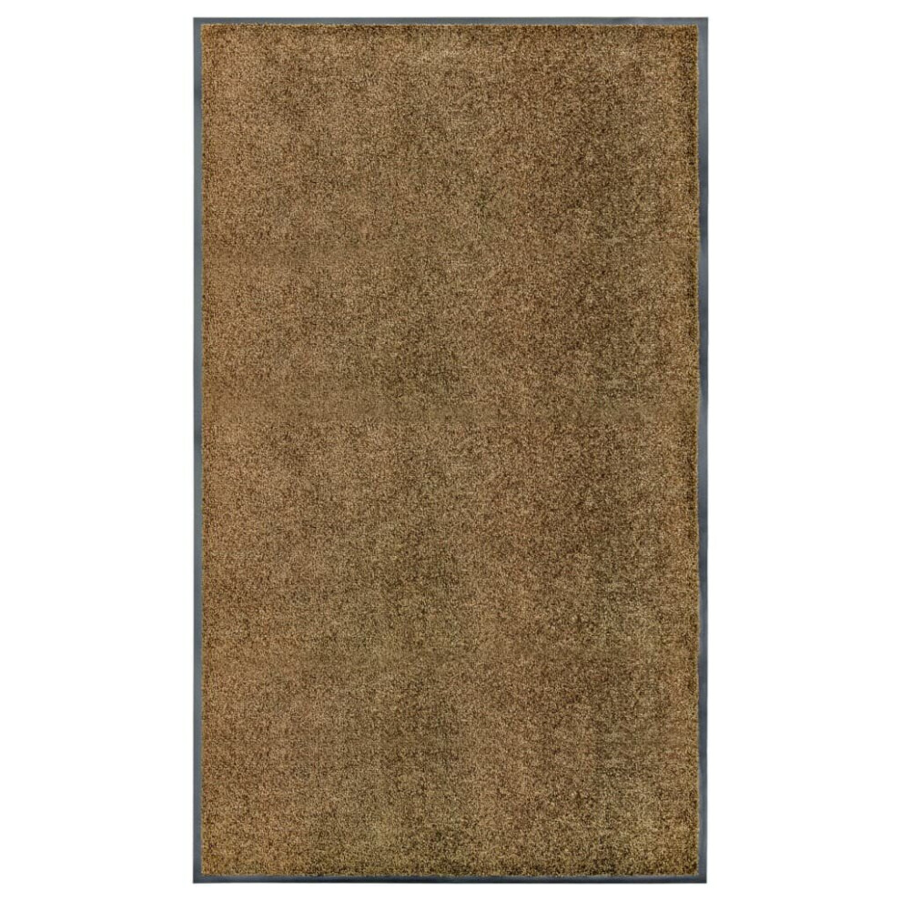 Vidaxl Doormat Washable Home Garden Barrier Entrance Rug For Front Door Brown