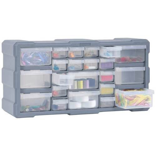 VidaXL vidaXL Multi-drawer Organiser with 22 Drawers Tool Box Storage Cabinet Unit 2