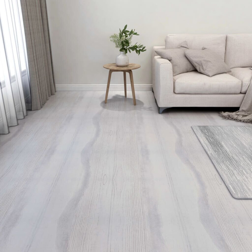 vidaXL 55x Self-adhesive Flooring Planks PVC 5.11 mÂ² Light Grey Laminate Floor