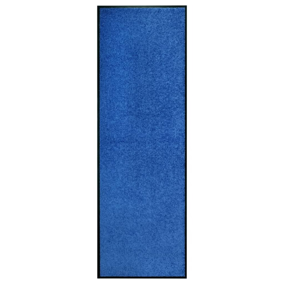 Vidaxl Doormat Washable Home Garden Barrier Entrance Rug For Front Door Blue