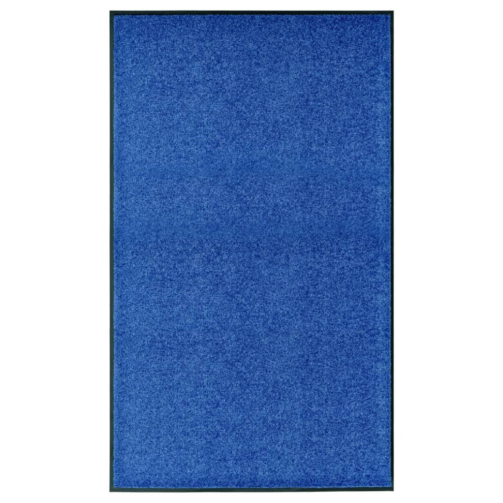 vidaXL Doormat Washable Blue Home Garden Barrier Entrance Rug for Front Door