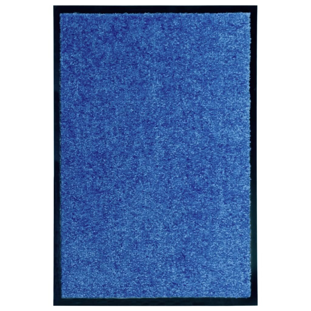 vidaXL Doormat Washable Blue Home Garden Barrier Entrance Rug for Front Door