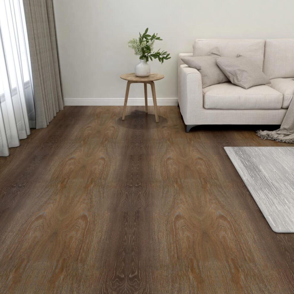 vidaXL 55x Self-adhesive Flooring Planks PVC 5.11 m² Brown Floor Tile Cover