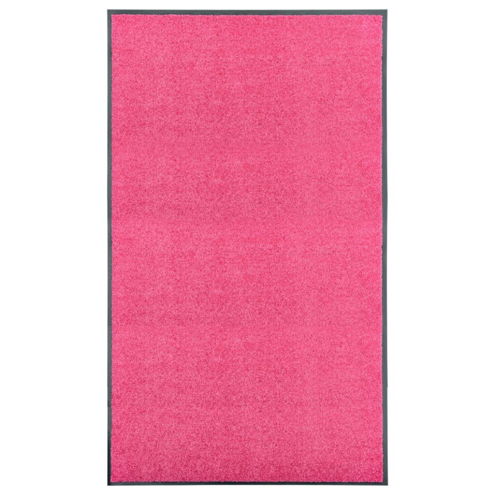 Vidaxl Doormat Washable Home Garden Barrier Entrance Rug For Front Door Pink