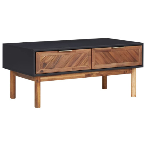 VidaXL vidaXL Solid Acacia Wood Coffee Table MDF Side Telephone Table Living Room