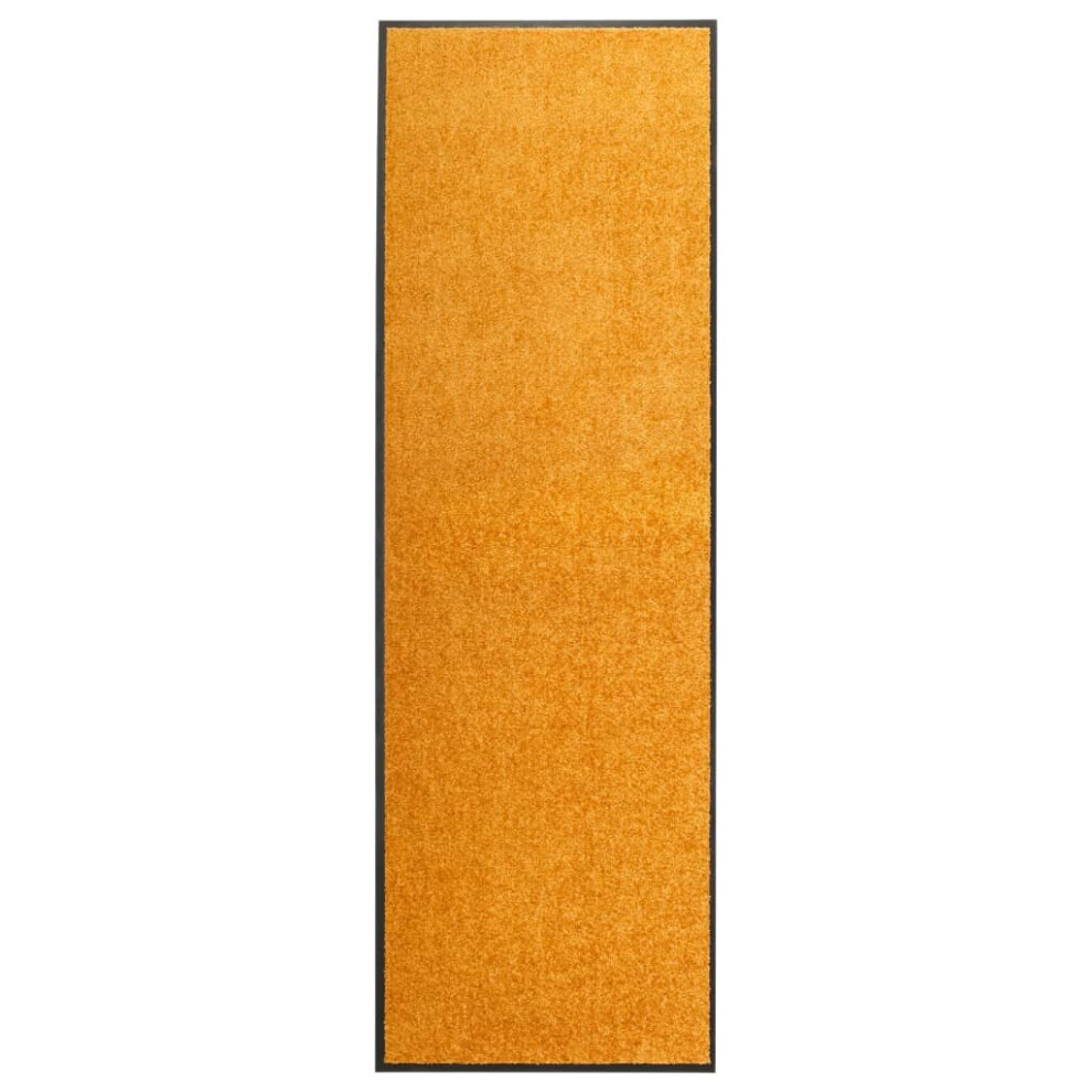 vidaXL Doormat Washable Orange Home Garden Barrier Entrance Rug for Front Door