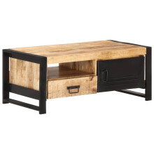 vidaXL Rough Mango Wood Coffee Table Side End Desk Accent Couch Sofa Table