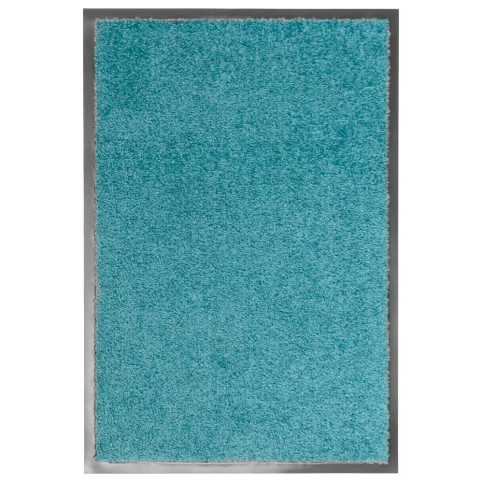vidaXL Doormat Washable Cyan Home Garden Barrier Entrance Rug for Front Door