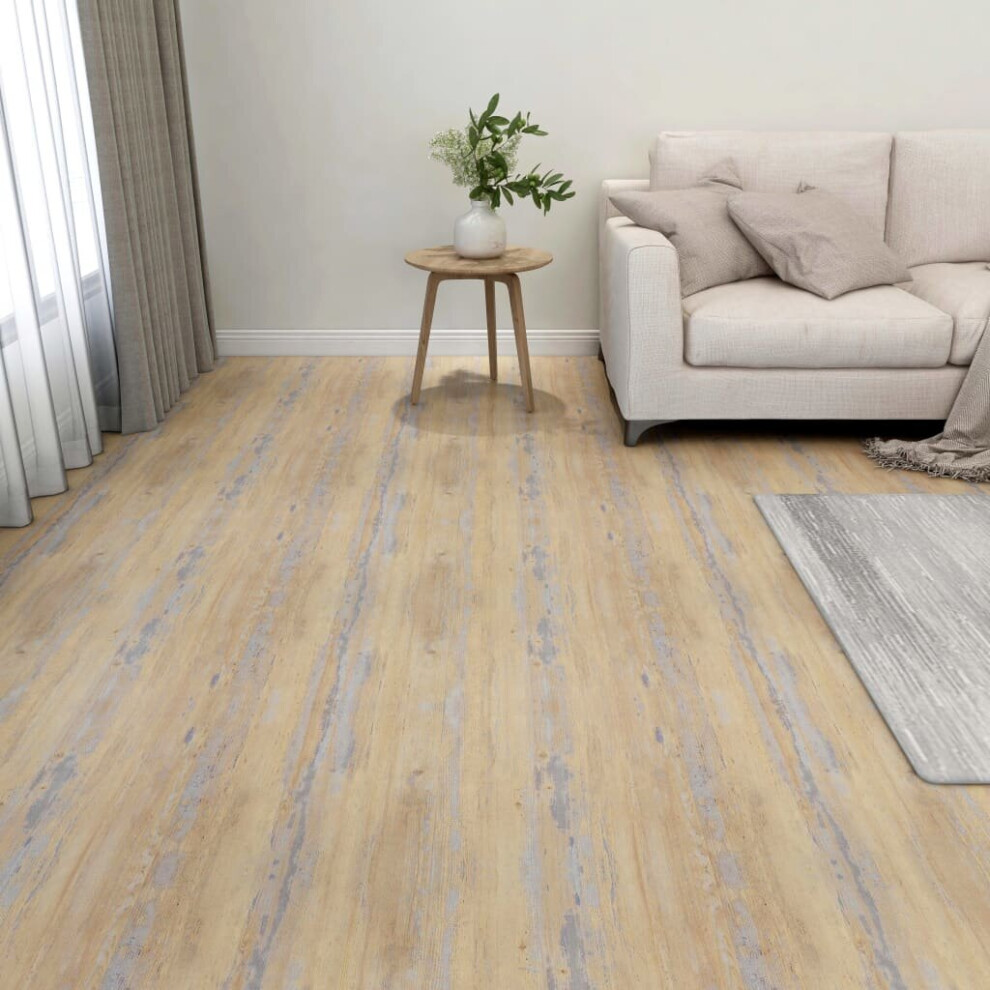 vidaXL 55x Self-adhesive Flooring Planks PVC 5.11 m² Brown Floor Tile Cover