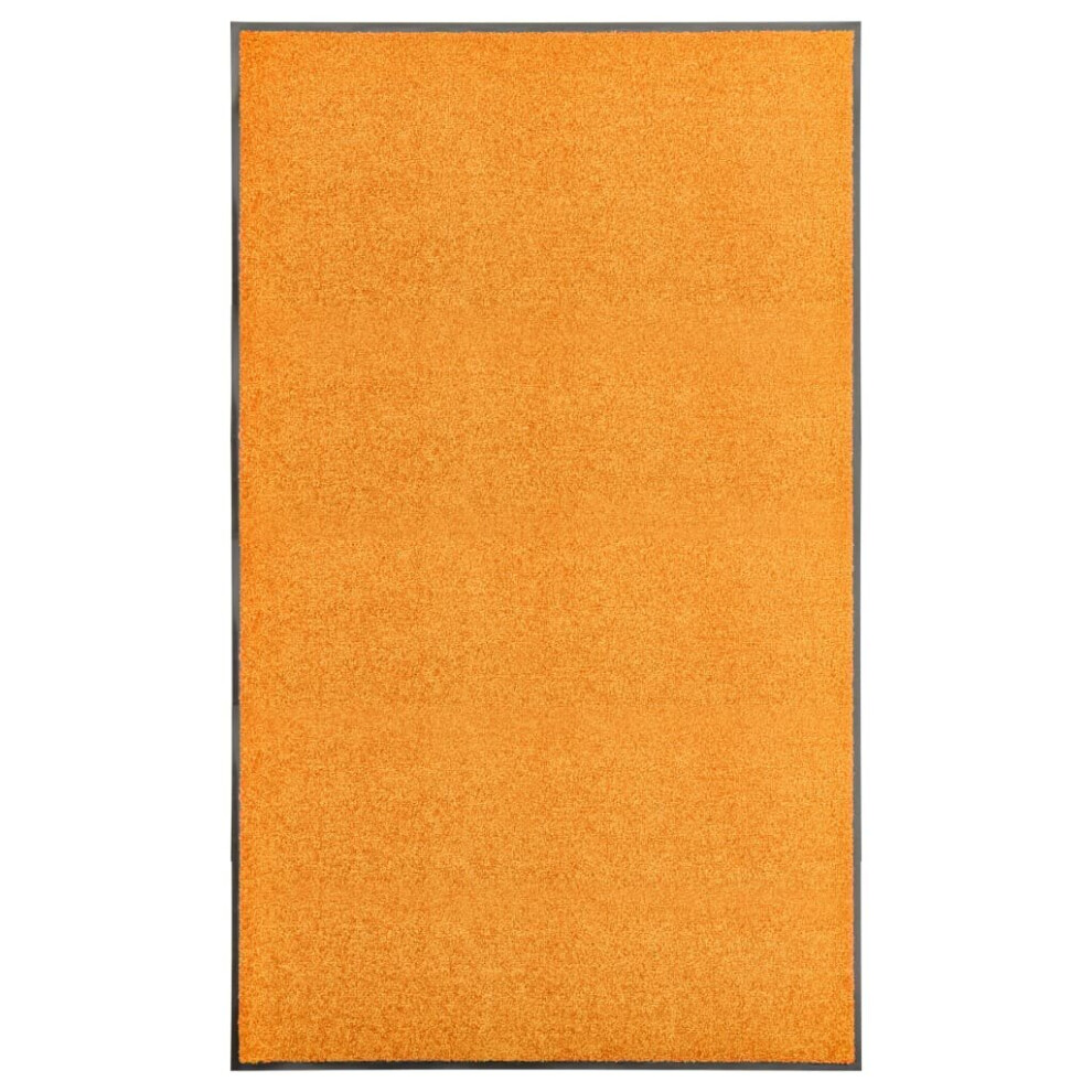 vidaXL Doormat Washable Orange Home Garden Barrier Entrance Rug for Front Door