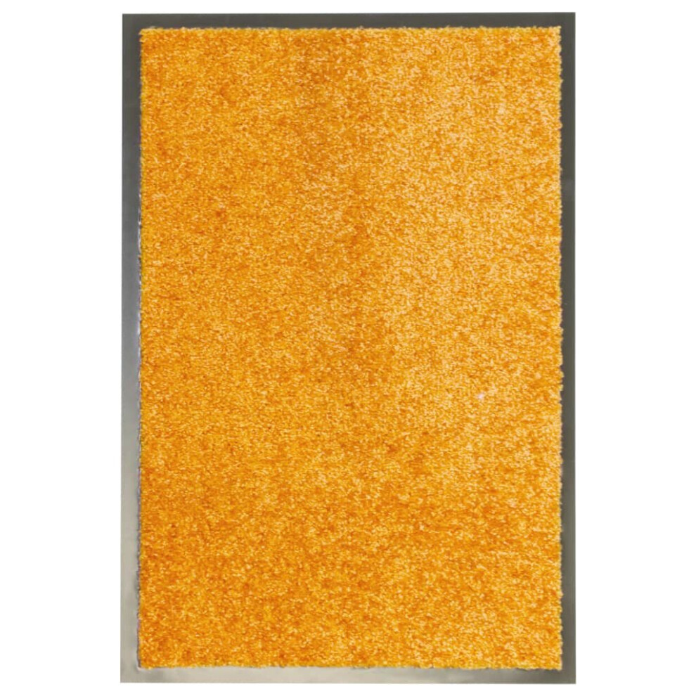 vidaXL Doormat Washable Orange Home Garden Barrier Entrance Rug for Front Door