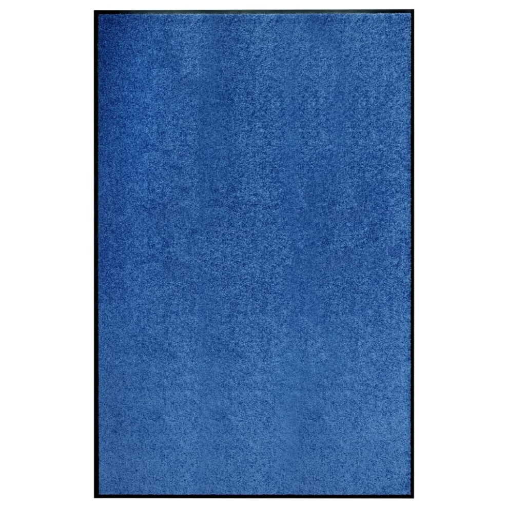 Vidaxl Doormat Washable Blue Home Garden Barrier Entrance Rug For Front Door