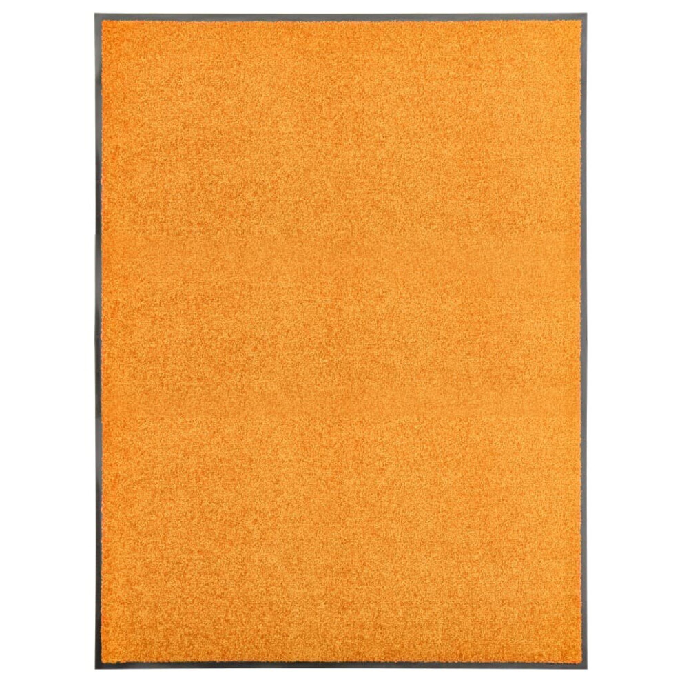 vidaXL Doormat Washable Orange Home Garden Barrier Entrance Rug for Front Door