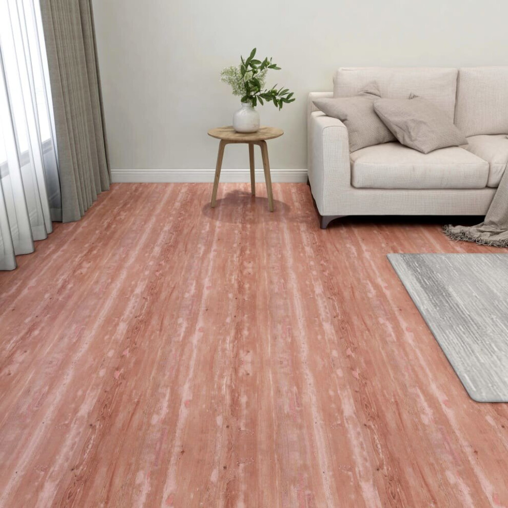 vidaXL 55x Self-adhesive Flooring Planks PVC 5.11 mÂ² Red Floor Tile Cover