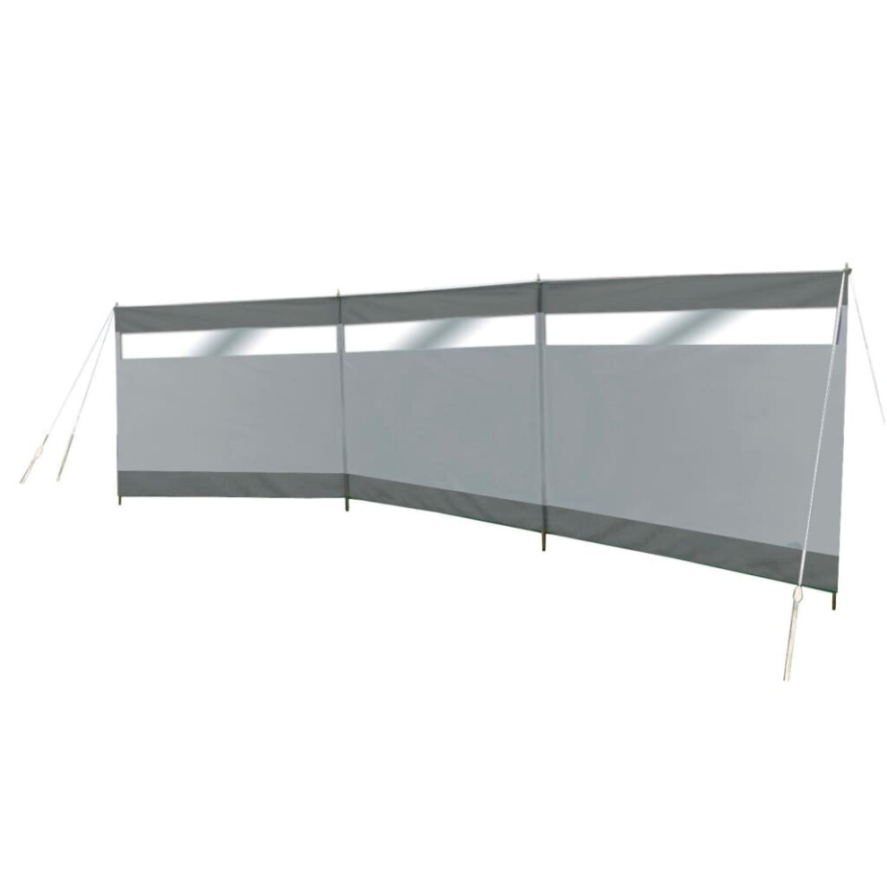 Bo-Camp Windbreak with Window Dennis 500x140 cm Grey Sunshade Sun Shelter