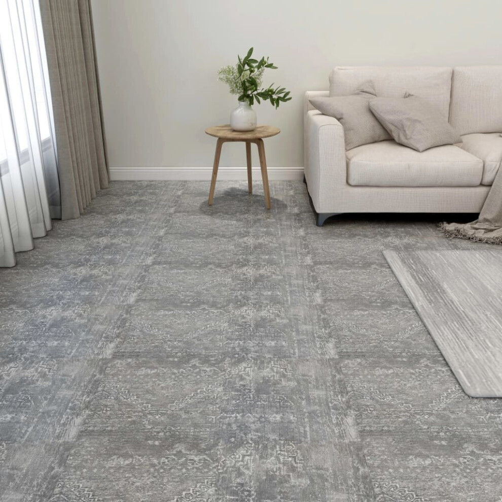 vidaXL 55x Self-adhesive Flooring Planks PVC 5.11 mÂ² Concrete Grey Floor Tile