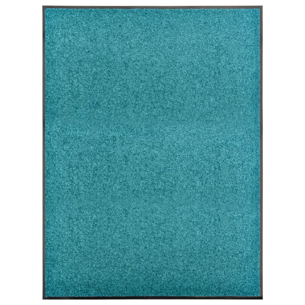 Vidaxl Doormat Washable Home Garden Barrier Entrance Rug For Front Door Cyan