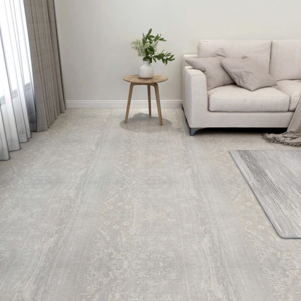 vidaXL 55x Self-adhesive Flooring Planks PVC 5.11 mÂ² Light Grey Floor Tile