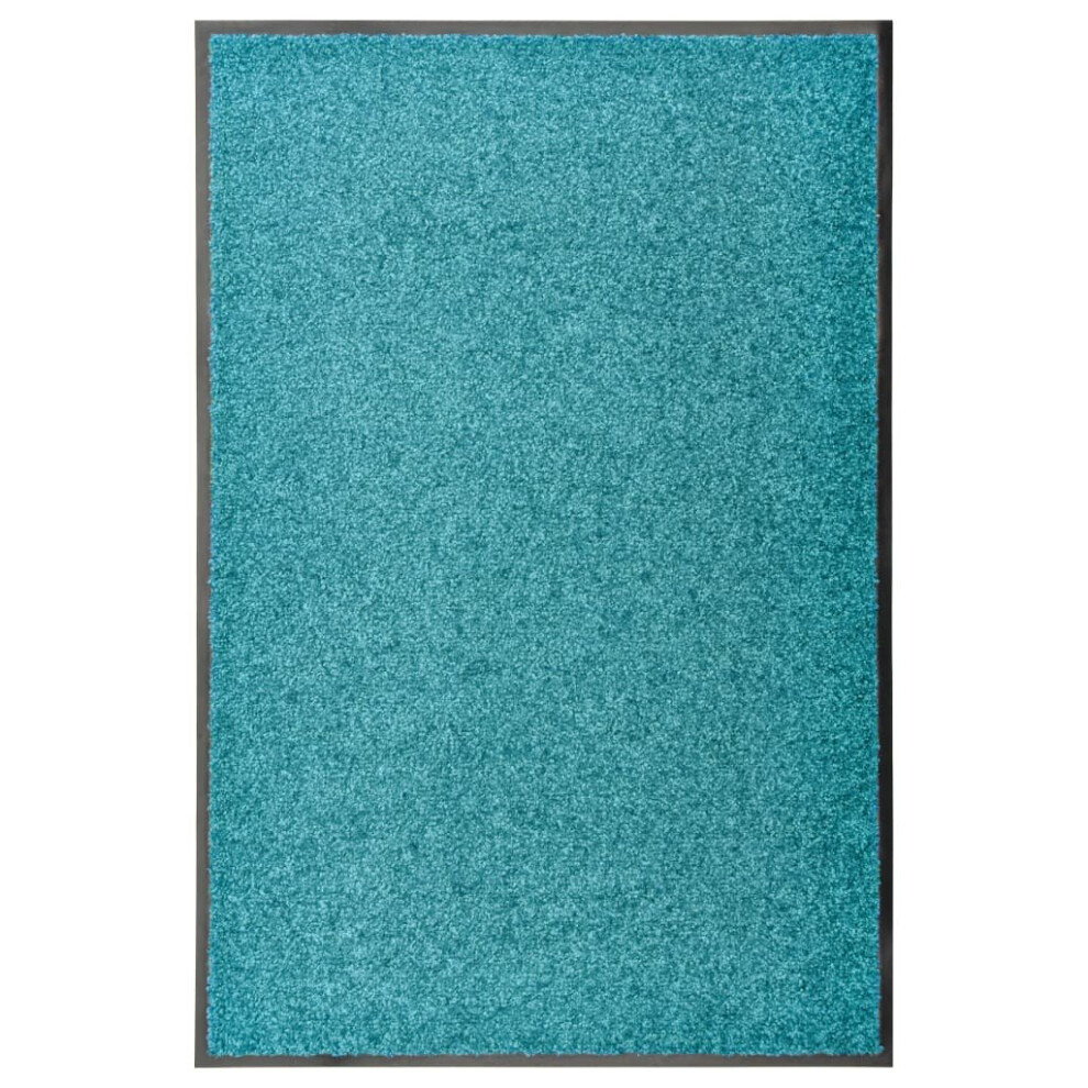 vidaXL Doormat Washable Cyan Home Garden Barrier Entrance Rug for Front Door