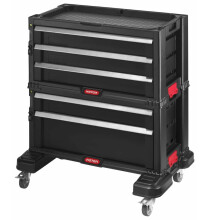 Modulaire gereedschapskist - Keter - Zwart - 5 lades - 4 wielen - Hars