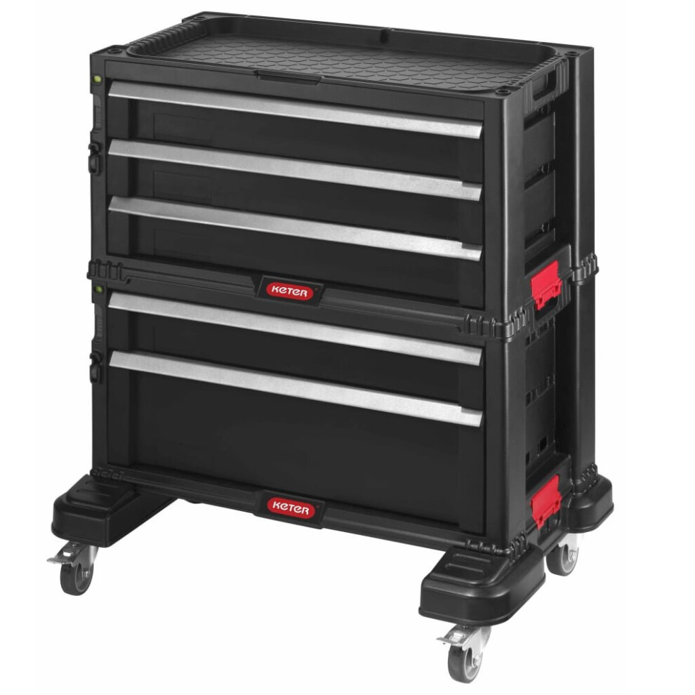 Keter Modular Tool Chest Of Drawers Black Tool Storage Cases Trolleys Holders