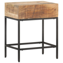 vidaXL Solid Rough Mango Wood Side Table End Coffee Table Bedroom Furniture