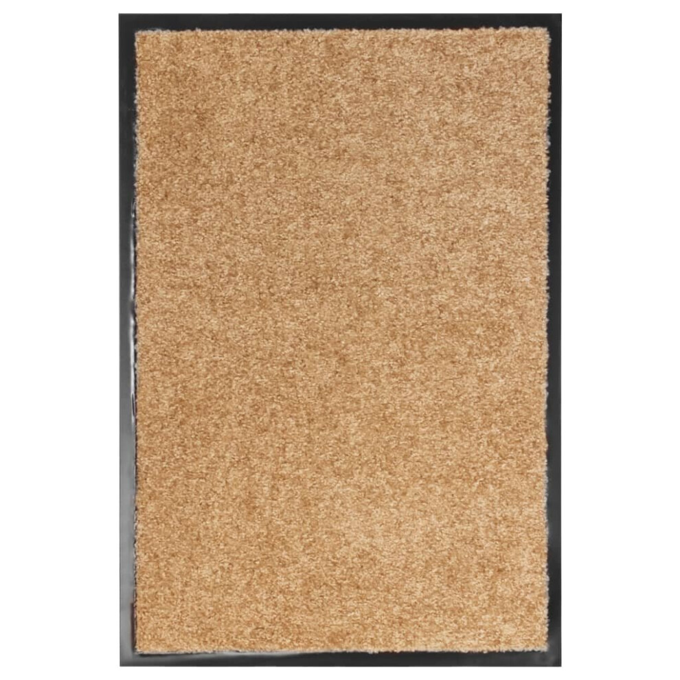 vidaXL Doormat Washable Cream Home Garden Barrier Entrance Rug for Front Door