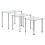 VidaXL vidaXL 3x Nesting Tables Transparent Tempered Glass Stackable Accent End Table 1