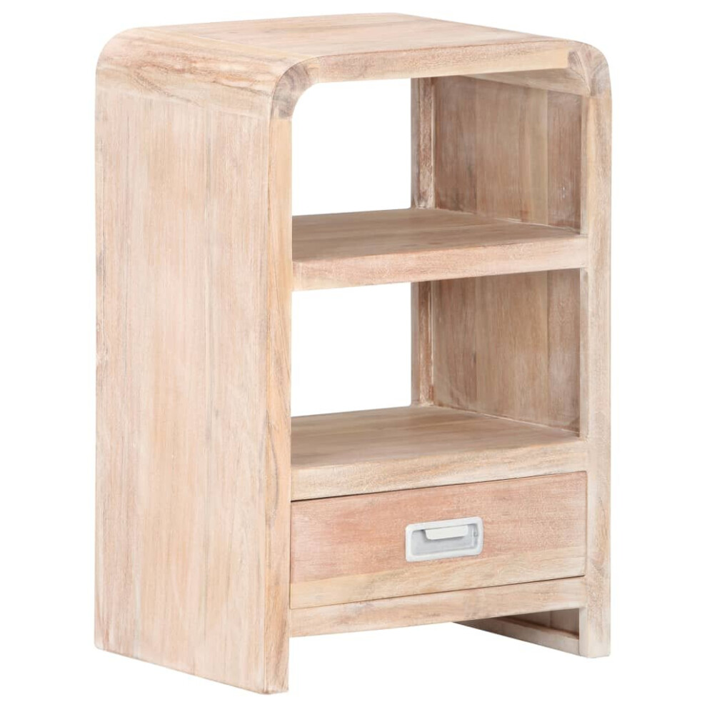 Vidaxl Solid Acacia Wood Bedside Table Nightstand Cabinet Bedroom Furniture