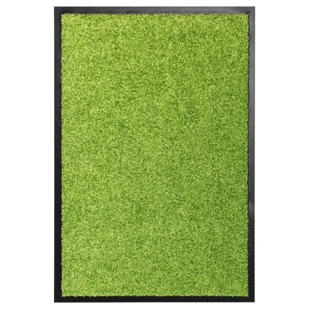 vidaXL Doormat Washable Green Home Garden Barrier Entrance Rug for Front Door