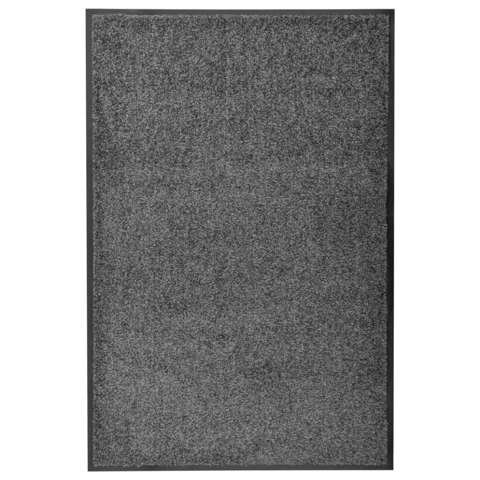 vidaXL Doormat Washable Anthracite Home Garden Entrance Rug for Front Door