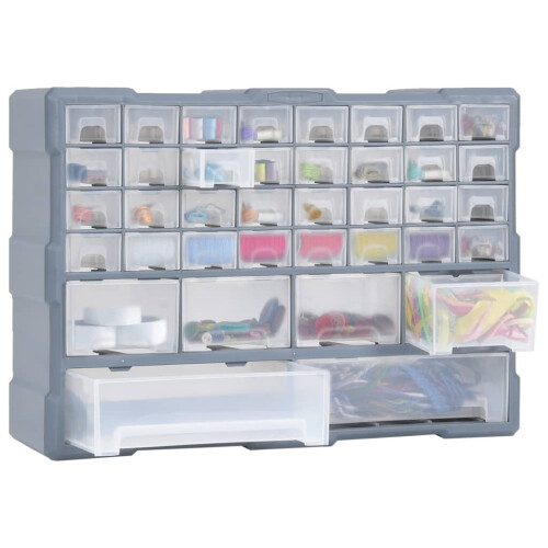 VidaXL vidaXL Multi-drawer Organiser with 38 Drawers Tool Box Storage Cabinet Unit 2