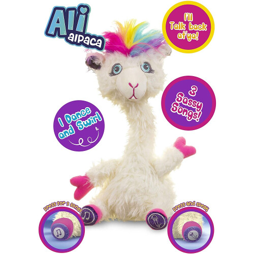 Ali Alpaca Hilarious Dancing Toy Talks Back Wiggles and Dances New 1