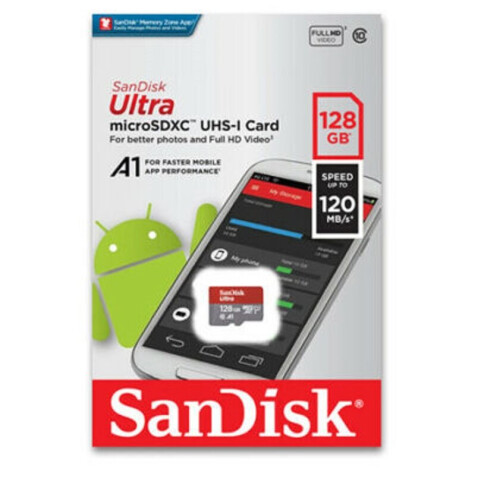 SanDisk SanDisk ultra 128GB micro SDXC UHS-I class 10 memory card 120MB/S 2