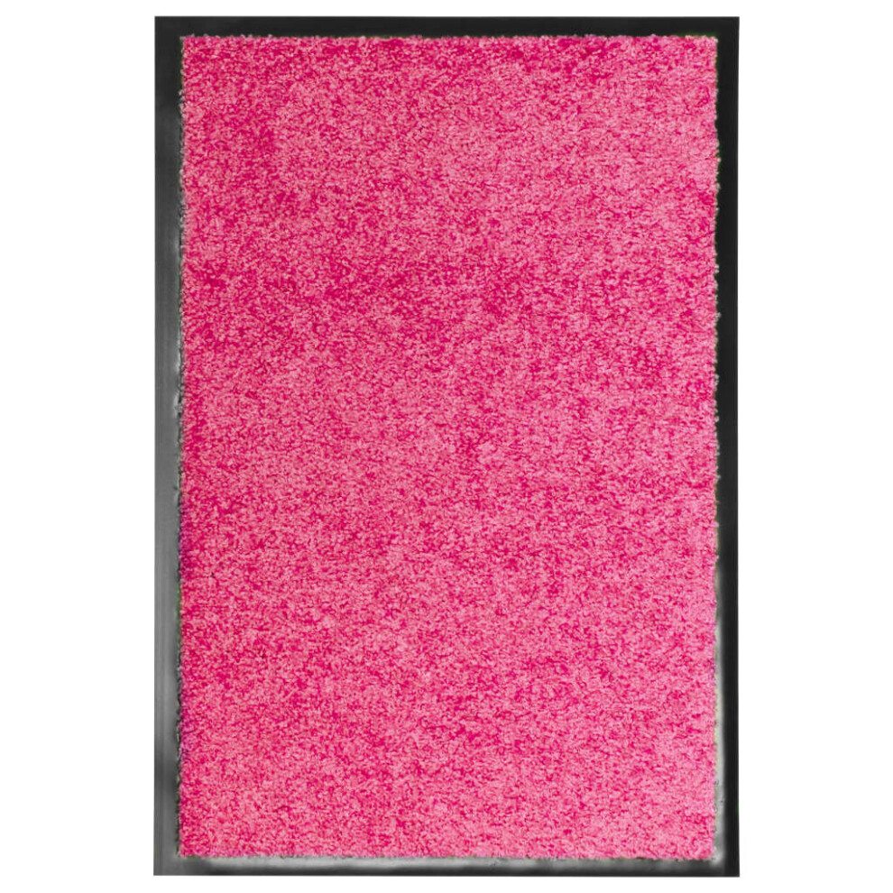 Vidaxl Doormat Washable Pink Home Garden Barrier Entrance Rug For Front Door