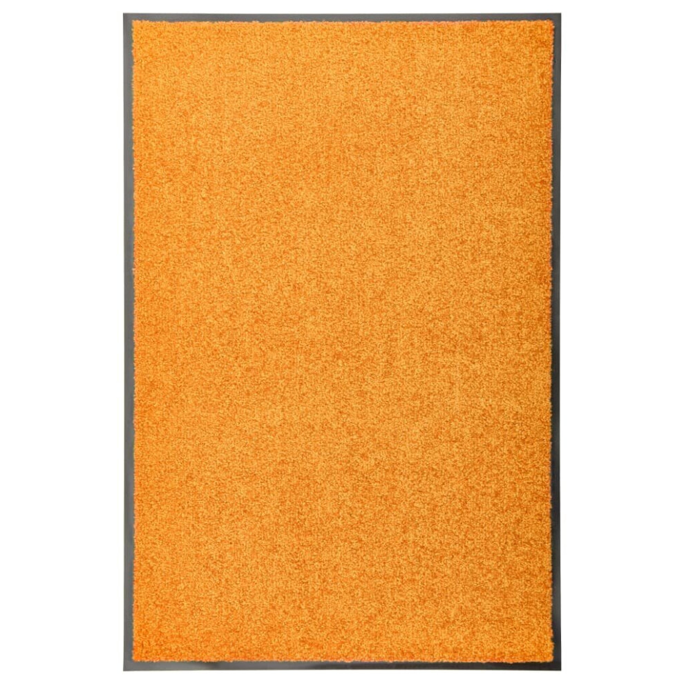 vidaXL Doormat Washable Orange Home Garden Barrier Entrance Rug For Front Door