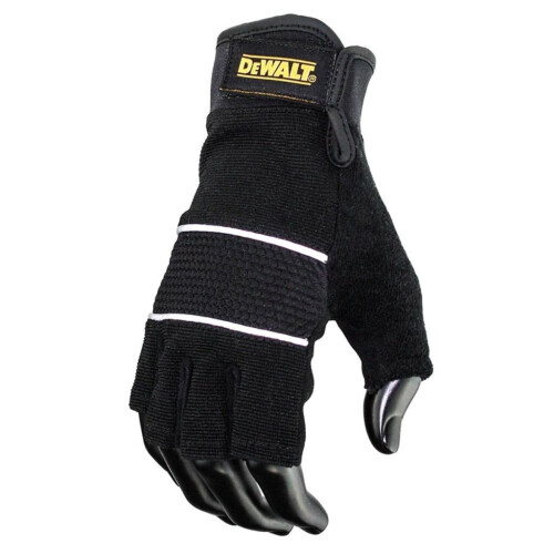 DeWalt DeWalt Work Gloves Half Finger Black DPG213L EU