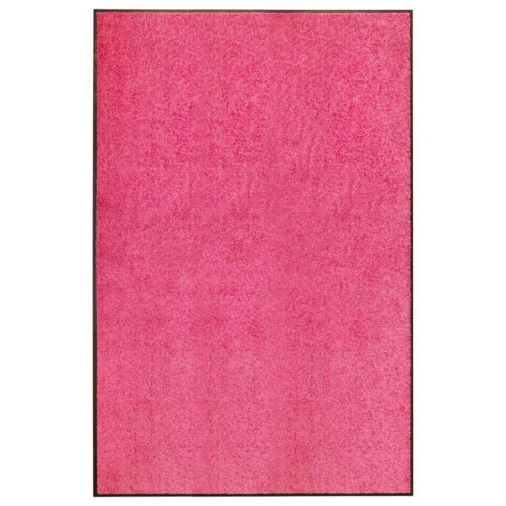 Vidaxl Doormat Washable Home Garden Barrier Entrance Rug For Front Door Pink