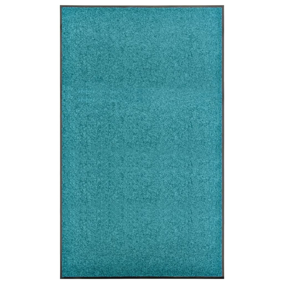 vidaXL Doormat Washable Cyan Home Garden Barrier Entrance Rug for Front Door