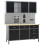 VidaXL vidaXL Workbench with Four Wall Panels and Two Cabinets Work Table Workstation 1