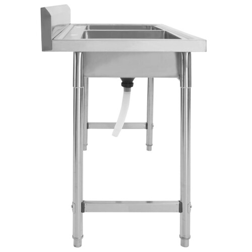 VidaXL vidaXL Kitchen Sink Double Basin Stainless Steel Durable Solid Stable Sinks 2
