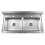 VidaXL vidaXL Kitchen Sink Double Basin Stainless Steel Durable Solid Stable Sinks 6