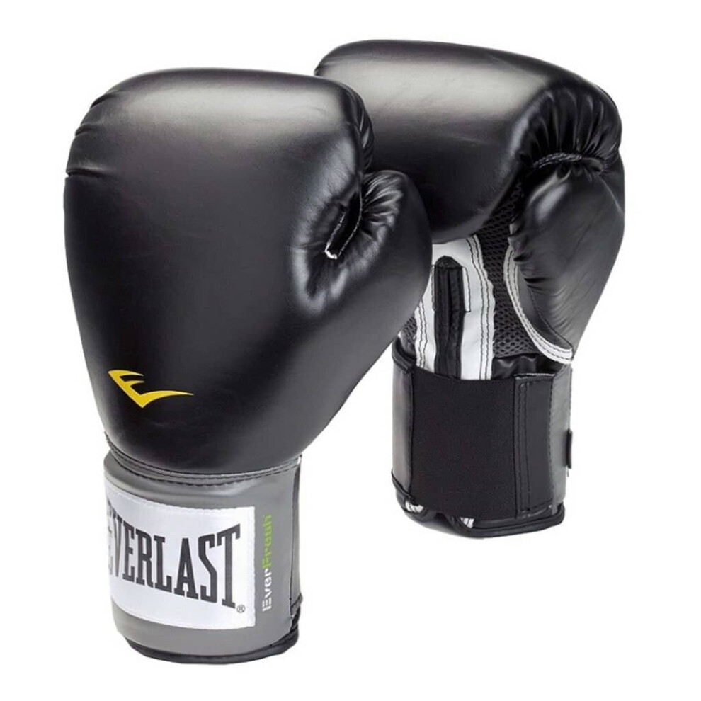 EVERLAST Training Gloves Pro Style Black 16oz Leather Spar Glove Boxing Mitt