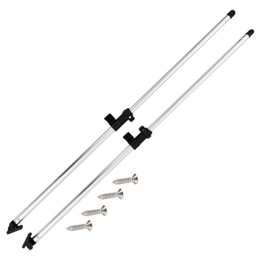 vidaXL 2x Bimini Top Support Poles Aluminium Boat Cover Holder Accessory Part
